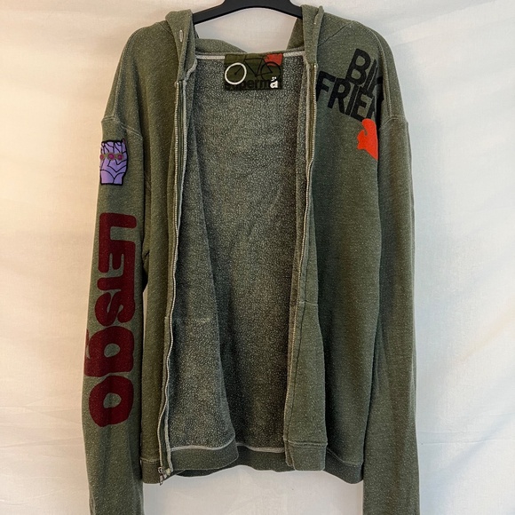 Free City - "Bike Friend" Supermät - Light & SOFT - Green - 4/XL - Unisex Hoodie - Picture 3 of 14